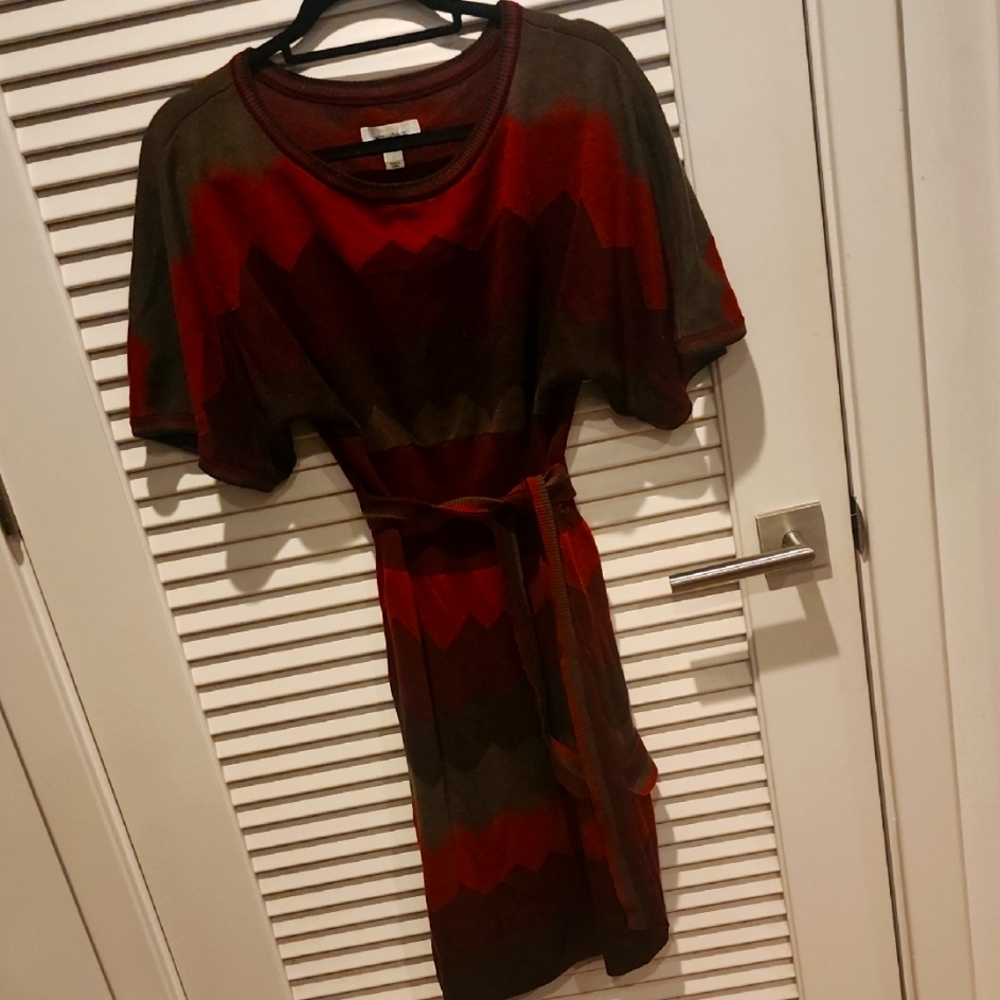 Stylish Red and Brown Women's Dress